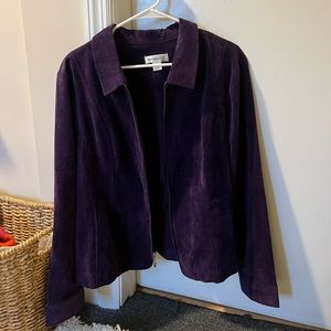 Purple Corduroy Zip Up Jacket XL